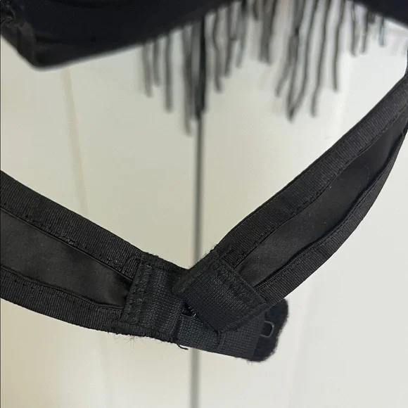 NWT Frederick’s of Hollywood Lune Beaded Longline Bra Size M Black - Picture 8 of 10